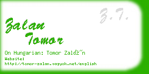 zalan tomor business card